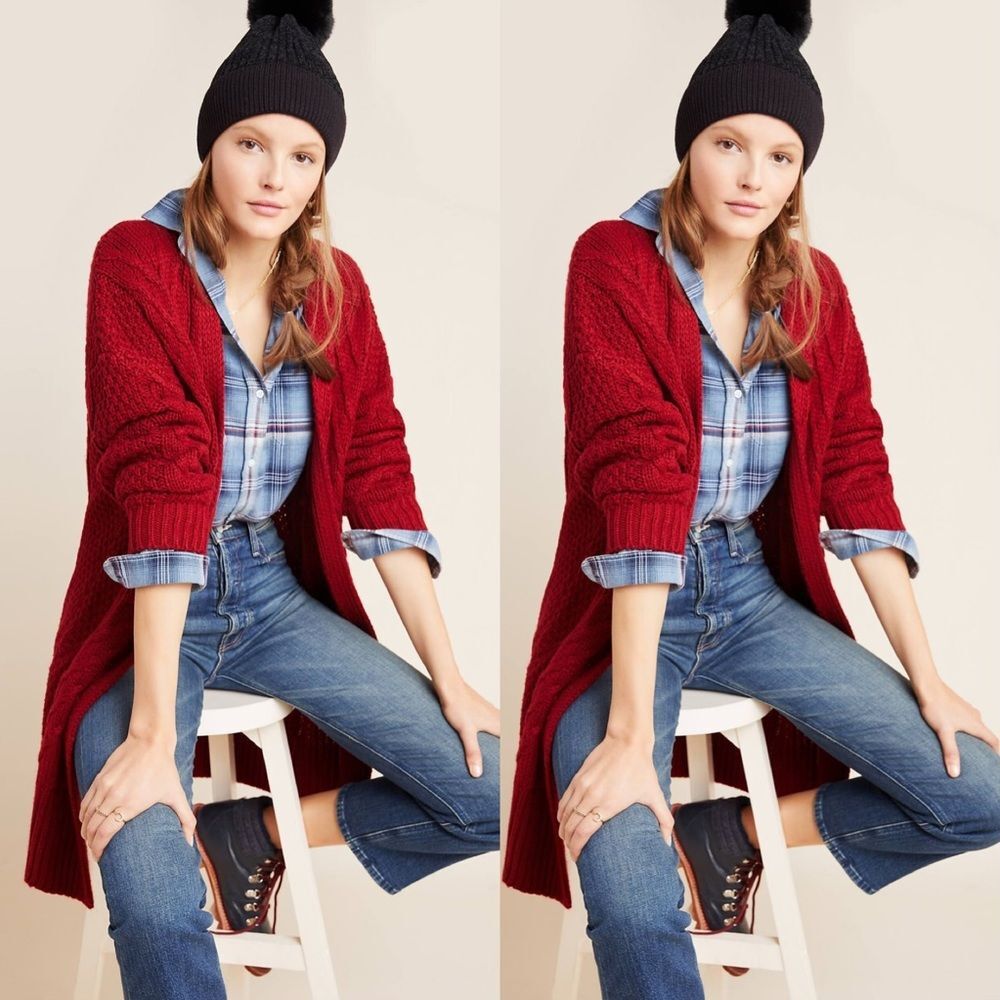 Anthropologie Roberta Cable-Knit Cardigan